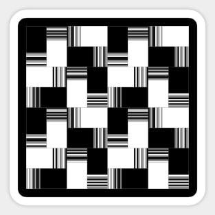 Black and White Rainbow Tiles Sticker